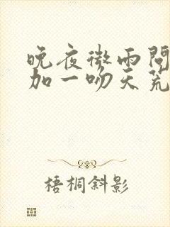 晚夜微雨问海棠加一吻天荒封面