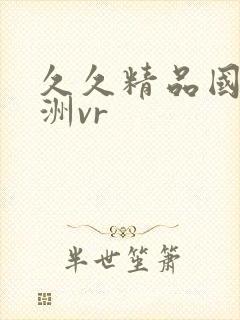 久久精品国产亚洲vr