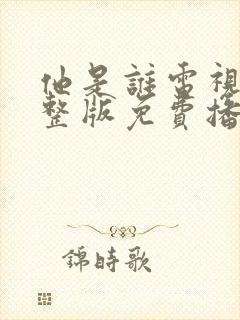 他是谁电视剧完整版免费播放高清