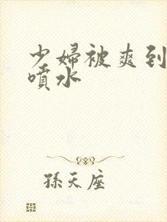 少妇被爽到高潮喷水