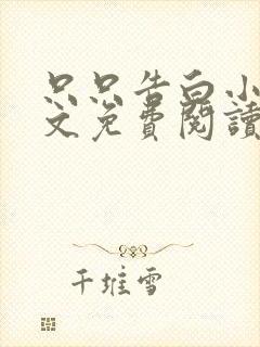 只只告白小说全文免费阅读