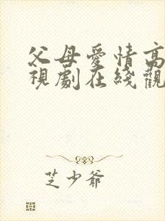 父母爱情高清电视剧在线观看