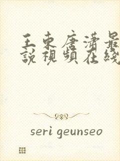 王东唐潇最新小说视频在线看