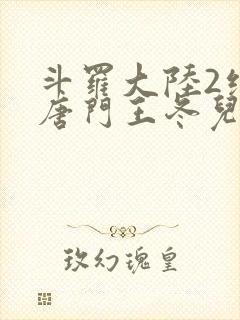 斗罗大陆2绝世唐门王冬儿的身份