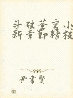 斗破苍穹小说最新章节精校版封面