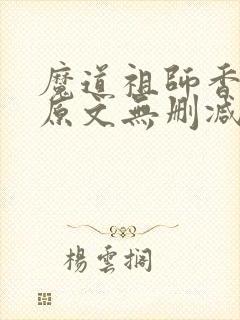 魔道祖师香炉篇原文无删减
