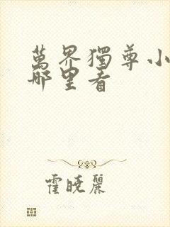 万界独尊小说在哪里看