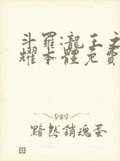 斗罗:龙王之圣耀本体免费阅读