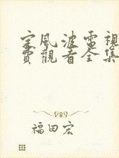 定风波电视剧免费观看全集完整版