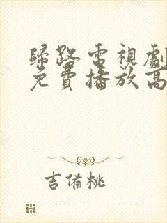 归路电视剧全集免费播放高清二舅