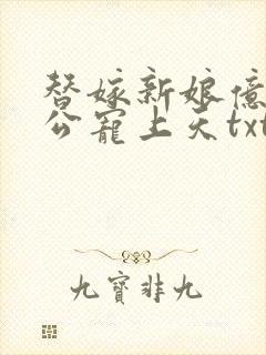 替嫁新娘亿万老公宠上天txt全文下载