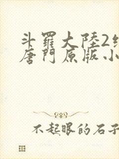 斗罗大陆2绝世唐门原版小说