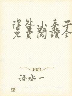 得咎小秦子小说免费阅读全文