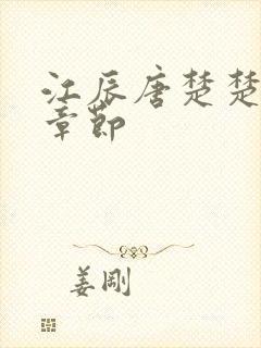 江辰唐楚楚最快章节封面