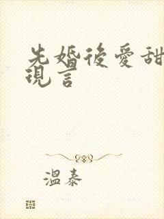 先婚后爱甜宠文现言封面