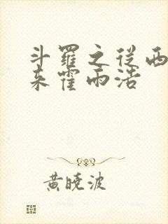 斗罗之从西游回来霍雨浩