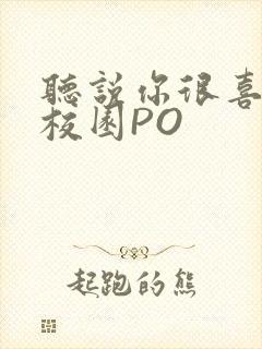 听说你很喜欢我校园PO封面