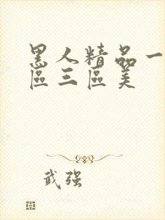 黑人精品一区二区三区美