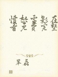 愤怒电影在线观看免费完整版