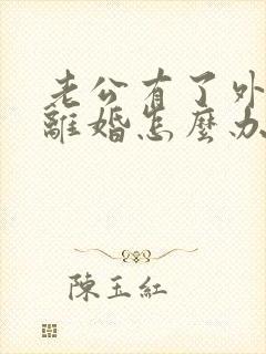 老公有了外遇要离婚怎么办