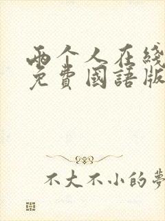 两个人在线观看免费国语版电影