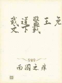 武道医王免费全文下载封面
