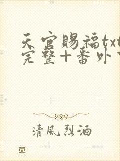 天官赐福txt完整+番外下载