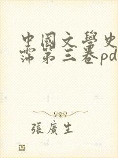 中国文学史袁行霈第三卷pdf封面