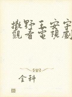 撒野王安宇在线观看电视剧全集免费