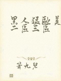 黑人猛欧美一区二区三区封面