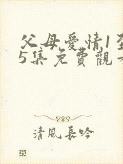 父母爱情1至45集免费观看封面