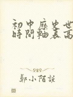 初中历史世界史时间轴表高清