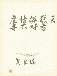 危情总裁天价前妻不好惹