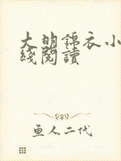 大明锦衣小说在线阅读