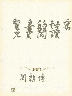 贤妻的秘密小说免费阅读