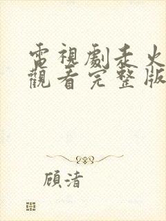 电视剧走火免费观看完整版高清