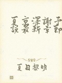夏京泽谢予薇小说最新章节更新内容