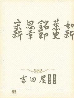 宋思铭叶如云最新章节更新时间是多