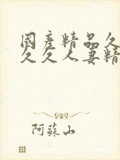 国产精品久久久久久人妻精品