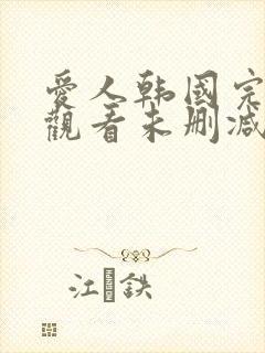 爱人韩国完整版观看未删减封面