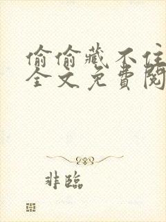 偷偷藏不住漫画全文免费阅读封面