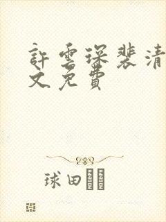 许云琛裴清欢全文免费