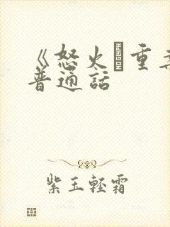 《怒火·重案》普通话