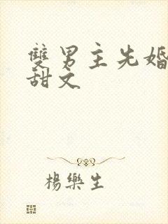 双男主先婚后爱甜文