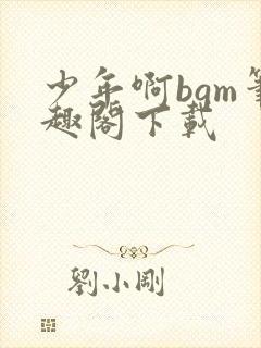 少年啊bgm笔趣阁下载封面