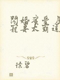 闪婚蜜爱 厉少宠妻太霸道封面