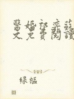 医婚祁弈苏黎全文免费阅读最新章节