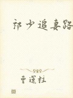 祁少追妻路漫漫