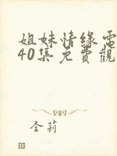 姐妹情缘电视剧40集免费观看全集