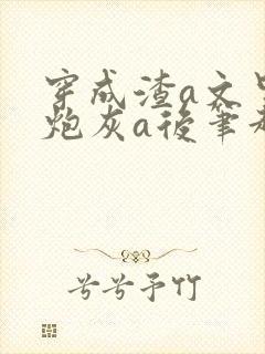 穿成渣a文里的炮灰a后笔趣免费阅读封面